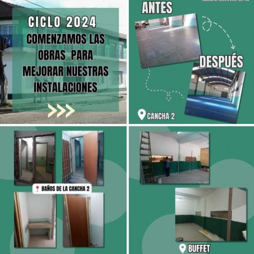 OBRAS EN LA SOCIEDAD DE FOMENTO VIRREY DEL PINO