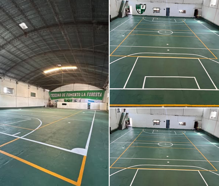 ARREGLOS Y PINTURA EN LA CANCHA DE LA SOCIEDAD DE FOMENTO "LA FORESTA"