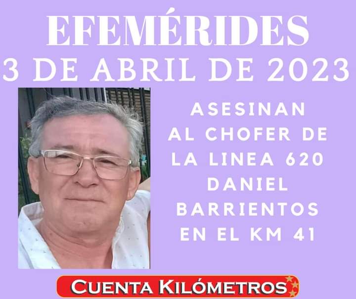 SE CUMPLE UN AÑO DEL ASESINATO DEL CHOFER DE LA LINEA 620 EN EL KILÓMETRO 41