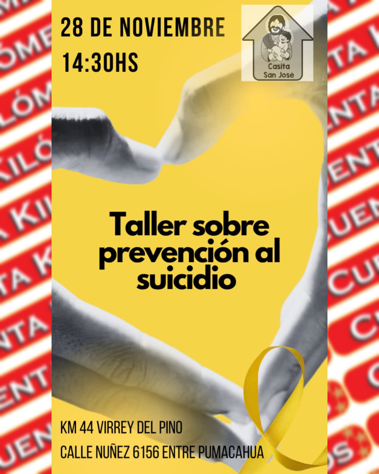 TALLER SOBRE PREVENCIÓN AL SUICIDIO EN LA CASITA SAN JOSÉ DEL KM 44