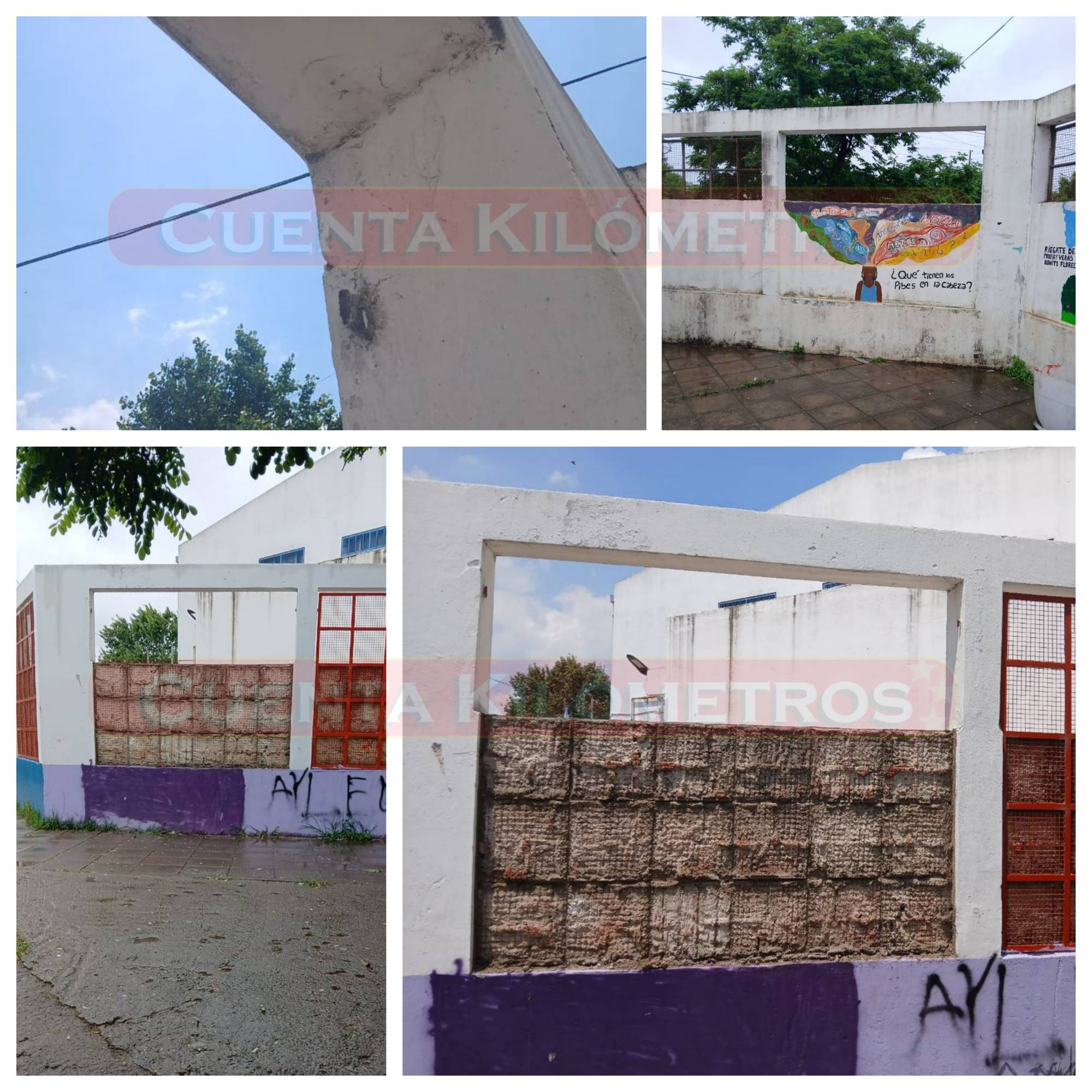 ARRANCARON Y ROBARON UNA REJA DE LA PRIMARIA 103 DE ESPERANZA