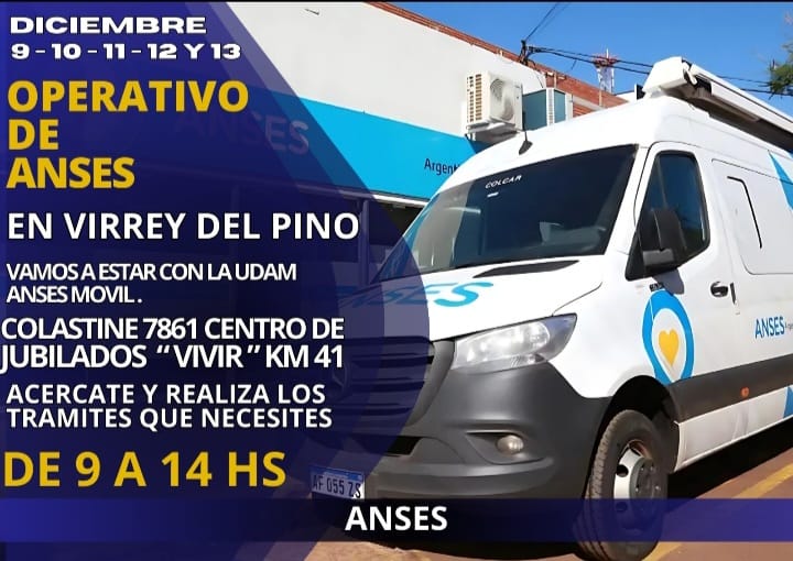 LA UNIDAD MOVIL DE ANSES EN EL KILÓMETRO 41 REALIZANDO TRÁMITES GRATUITOS