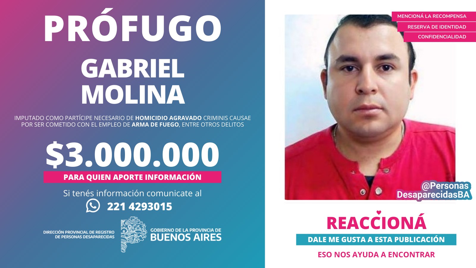 BUSCAN A PROFUGO IMPUTADO EN ASESINATO DE UNA NIÑA EN EL Km 35